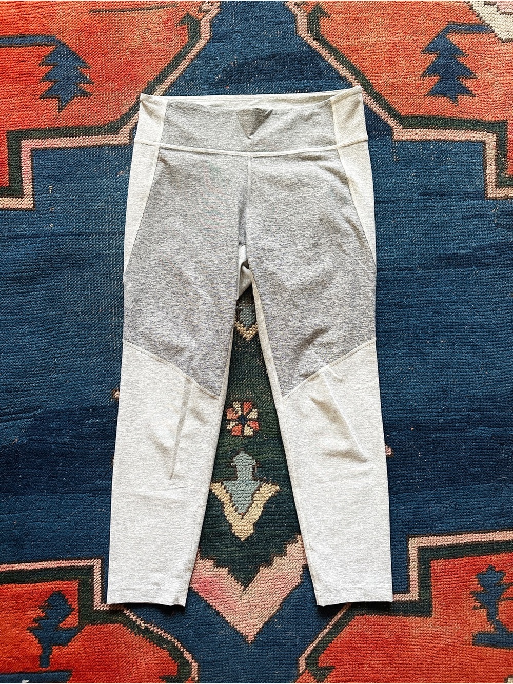Outdoor Voices Two-Tone Light Gray Performance Leggings